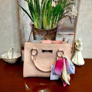 New Betsey Johnson heart debossed purse